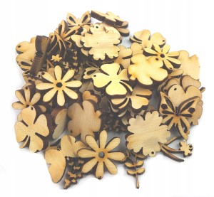Zestaw Kwiaty Motyl 100szt 2cm Koniczyna Kwiat