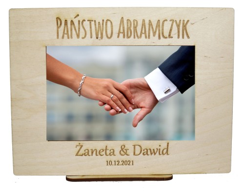 Ramka na zdjęcia na ślub wesele rocznica ślubu Twój grawer prezent