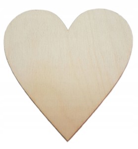 Drewniane serce 10cm decoupage serduszko na ślub na stół weselny