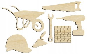 Zestaw ozdób drewnianych do dekoracji- Budowa