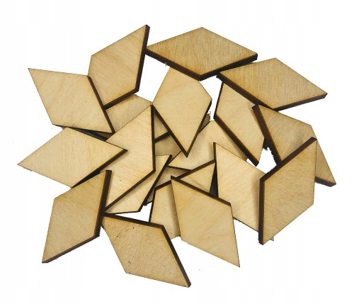 Romby drewniane Romb zestaw scrapbook 3cm 50szt