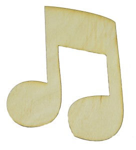 Drewniany dekor muzyka, nuta sklejka 20cm