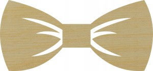 Ozdoba kokarda 1 dekor drewno sklejka 20cm