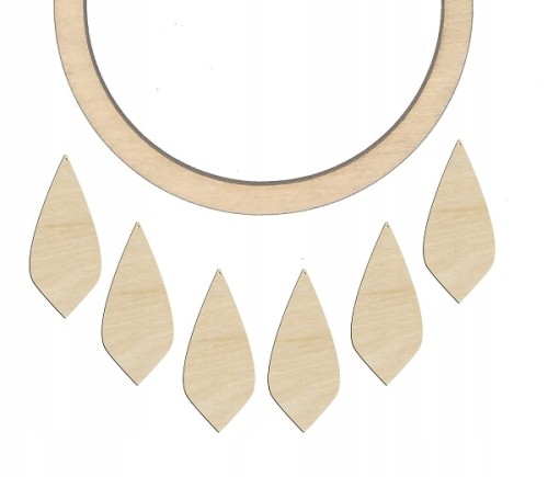 Piórko zawieszka do łapacza snów boho 6cm 6szt