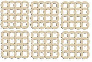 Drewniane podkładki pod kubek podstawki 6 szt