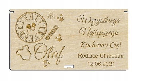 Pudełko na pieniądze prezent na Roczek pamiątka urodziny dziecka 