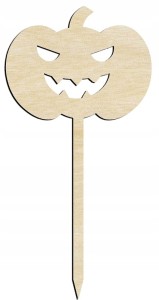Drewniany topper na tort Halloween dynia