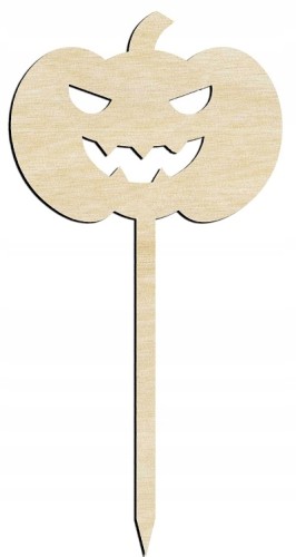 Drewniany topper na tort Halloween dynia