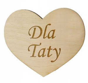 Serce grawerowane Dla Mamy DLA TATY dedykacja 7cm