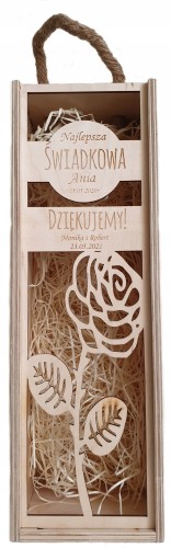 Skrzynka na Wino Pudełko Prezent Grawer Ślub eko