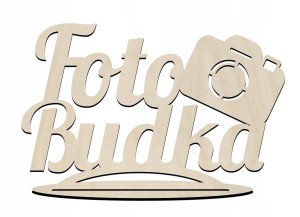 Napis na podstawce drewniany Foto Budka na ślub wesele na stół dekor