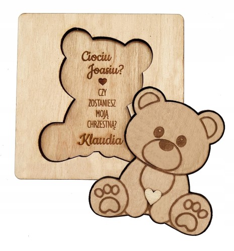 Karta kartka pytanie na chrzest Czy zostaniesz Chrzestną lub Chrzestnym