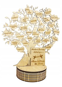 Drzewko podziękowanie dla rodziców Ślub statuetka