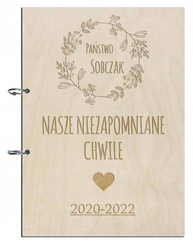 DREWNIANY ALBUM NA WALENTYNKI dla niej dla niego