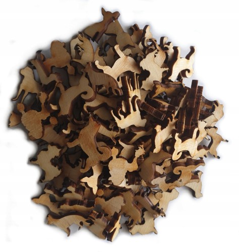 Zestaw Pies 100szt 2cm drewniana ozdoba piesek dog