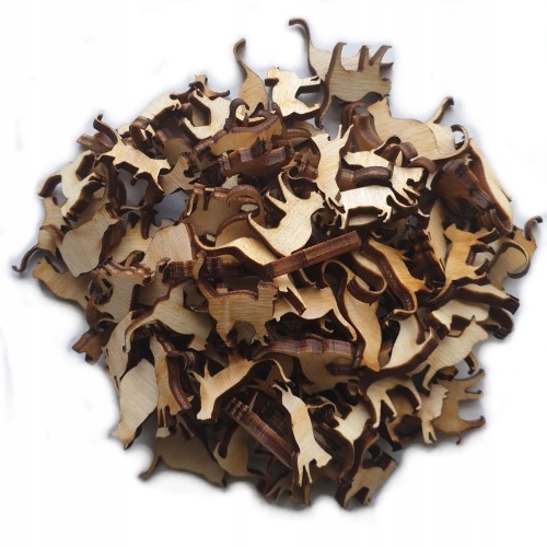 Zestaw Kot 100szt 2cm z drewna kotek czarny cat