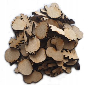 Zestaw Warzywa 60szt 2cm drewniane na ogrodowy eko