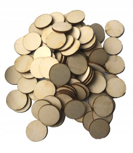 Koła drewniane Kółka pełne scrapki 0,8cm 100szt
