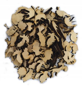 Zestaw Las 100szt 2cm drzewa na zielony obraz 3d