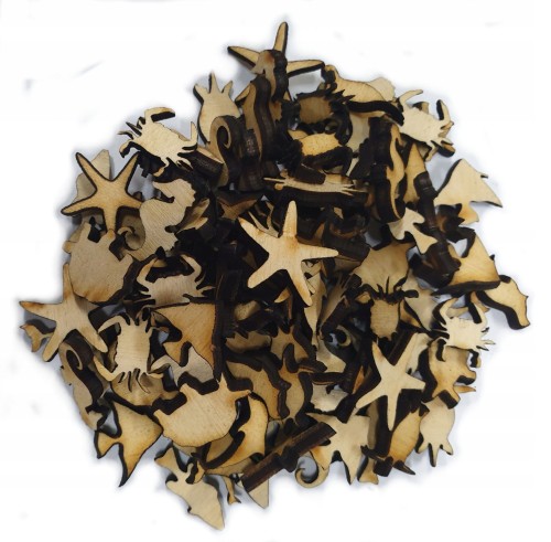 Zestaw Zwierzęta Morskie 100szt 2cm stworzenia eko