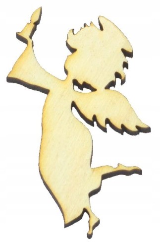 Aniołek drewniany decoupage święta sklejka 15cm