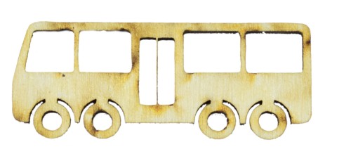 Drewniane scrapki decoupage EKO AUTOBUS 10cm
