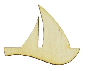 Drewniane scrapki decoupage ŻAGLÓWKA 10cm