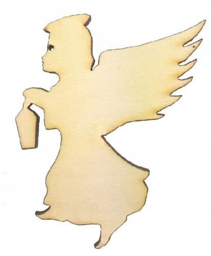 Aniołek drewniany decoupage święta sklejka 7,5cm