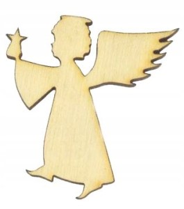 Aniołek drewniany EKO decoupage święta 7,5cm