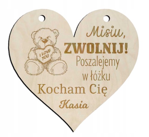 ZAWIESZKA DO AUTA SAMOCHODU SERCE WALENTYNKI IMIĘ