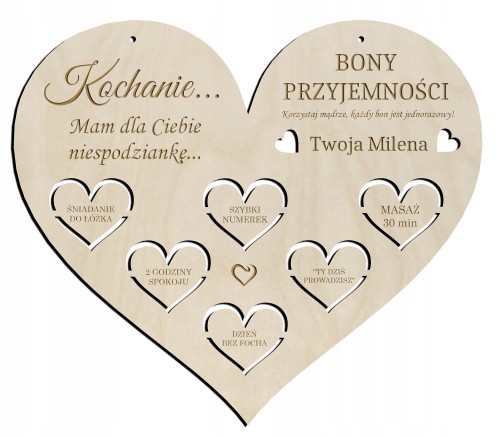 Kupon Prezent Bon upominkowy Dla niego walentynki