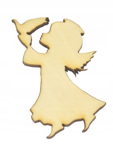 Aniołek drewniany decoupage święta sklejka 10cm