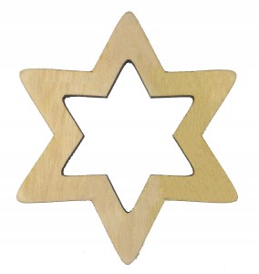 Gwiazdka drewniana decoupage święta sklejka 15cm