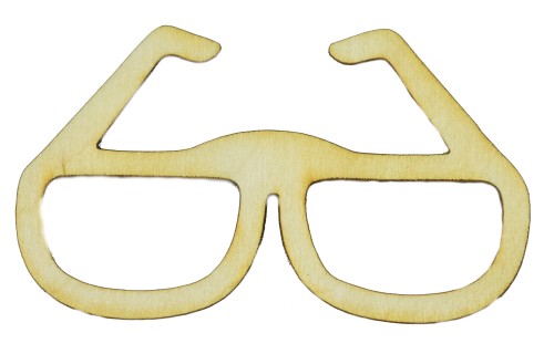 Drewniany dekor scrapbooking okulary sklejka 10cm