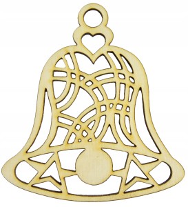 Drewniany dzwonek zawieszka bombka sklejka 20cm