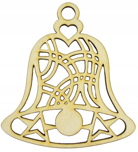 Drewniany dzwonek zawieszka bombka sklejka 20cm