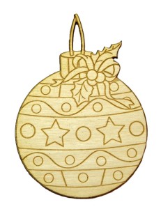 Drewniana zawieszka bombka grawer sklejka 30cm