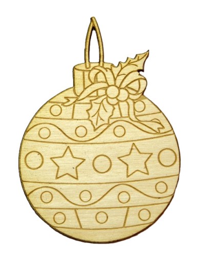 Drewniana zawieszka bombka grawer sklejka 30cm