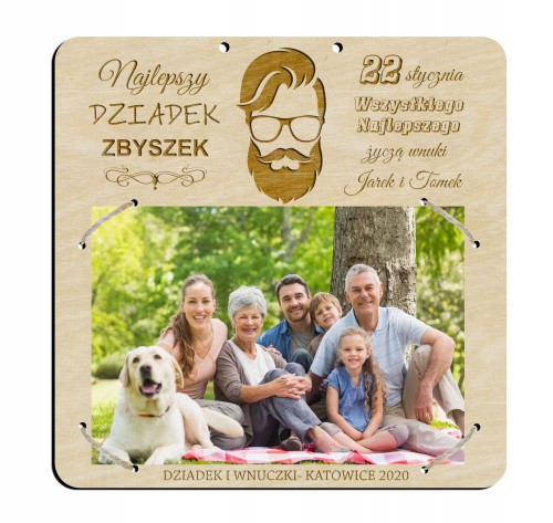 Ramka na zdjęcia, Dzień Dziadka grawer życzenia