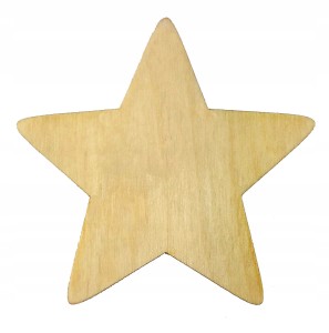 Gwiazdka drewniana decoupage sklejka święta 5cm