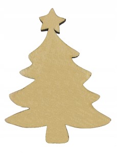 Choinka drewniana decoupage sklejka święta 30cm