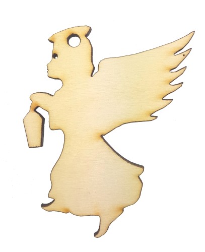 ANIOŁ drewniana zawieszka sklejka EKO 10cm