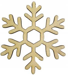 Śnieżynka drewniana święta decoupage sklejka 7,5cm