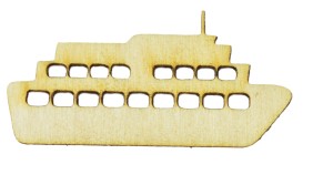 Drewniane scrapki sklejka STATEK REJSOWY 20cm