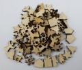 Mini drewniane dekoracje na Święta MIX 100szt 15mm