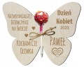 Prezent na lizaka dla dziewczyny motyl duży grawer