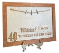 Prezent na 30 40 50 60 70 urodziny tabliczka ramka