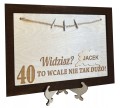Ramka urodzinowa na prezent 30 40 60 70 Tabliczka