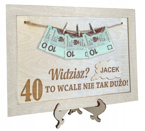 Prezent na urodziny 30 40 50 60 70 ramka tabliczka