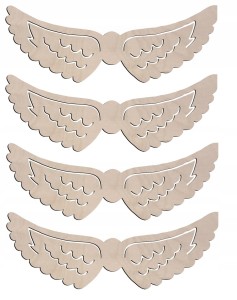 Skrzydełka aniołek dekor drewniany anioł 5cm 4szt